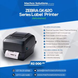 Zebra GK420t Label Printer (Refurbished)