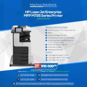 HP Laserjet 700 M725 MFP (Refurbished)