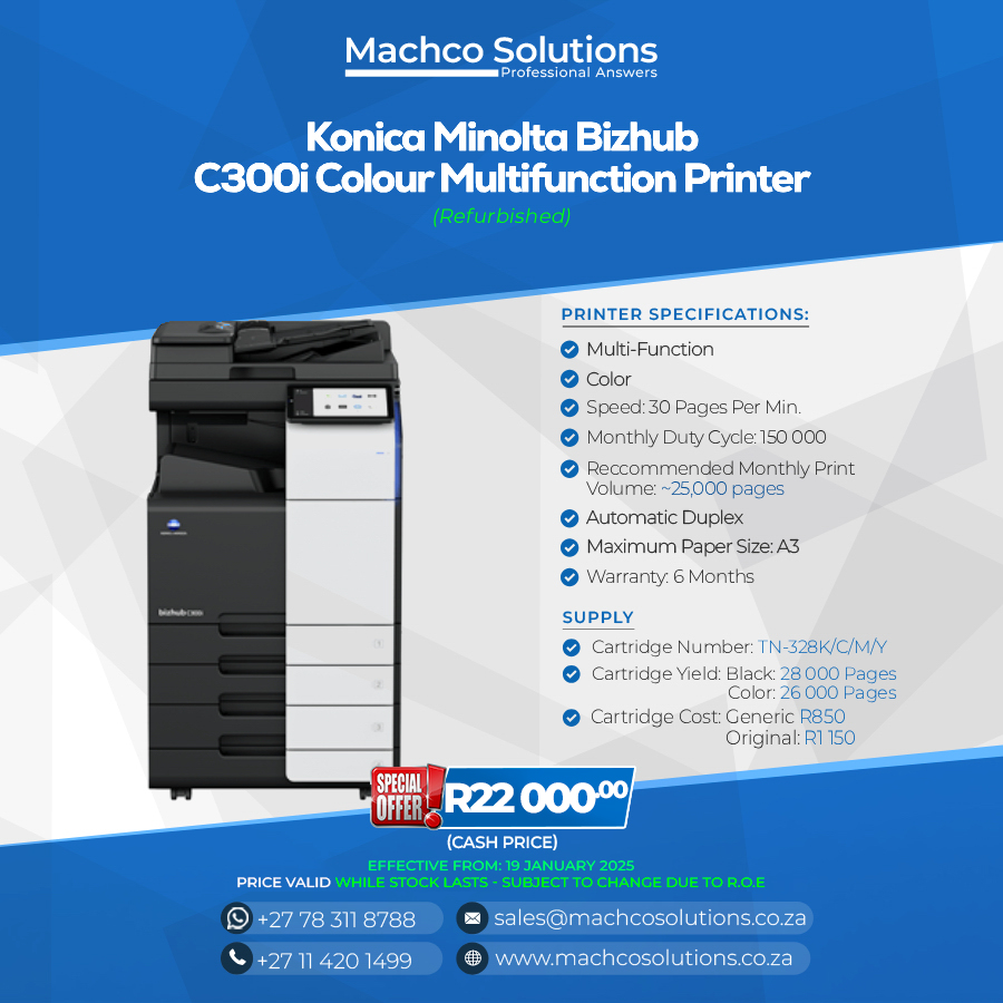 Konica Minolta Bizhub C300i Multifunction Printer - Refurbished - Image 2